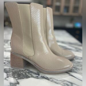 Bohme Boots faux snake skin crème